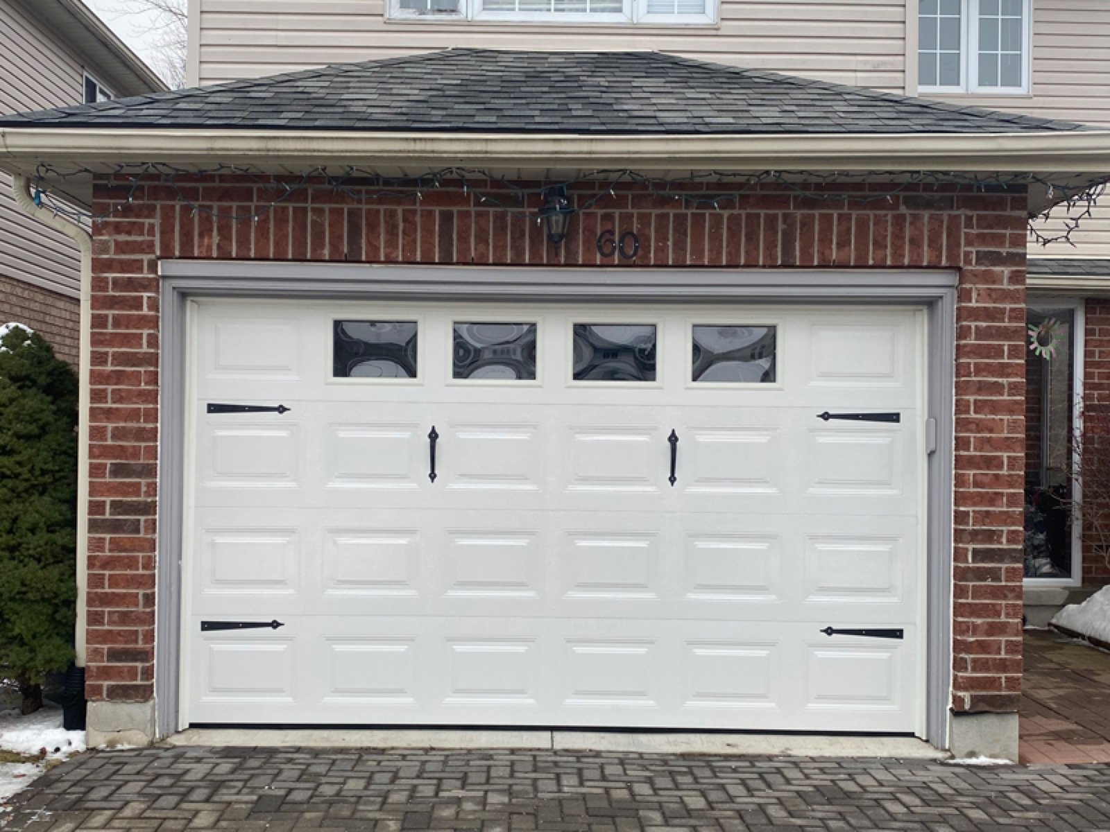 After new insulated garage door