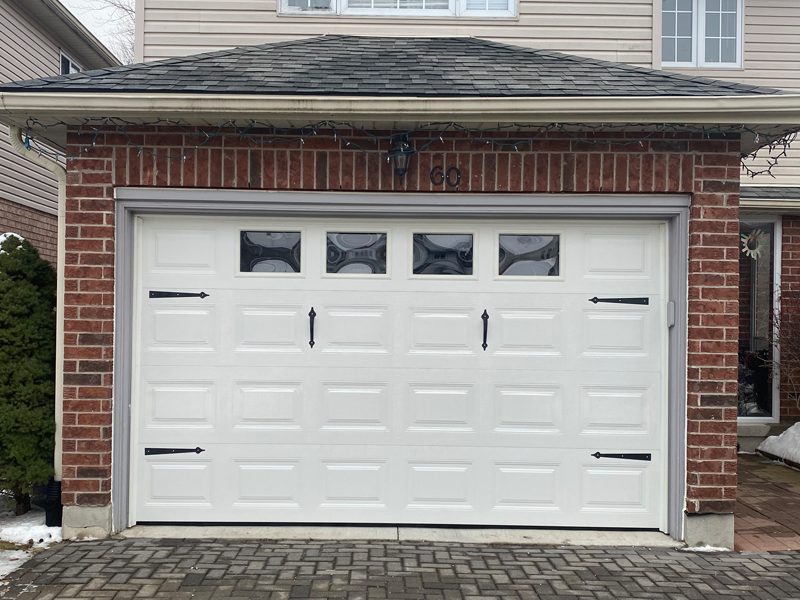 After new insulated garage door