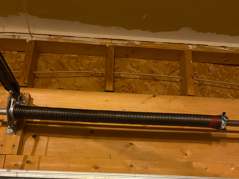 Off track garage door repaired