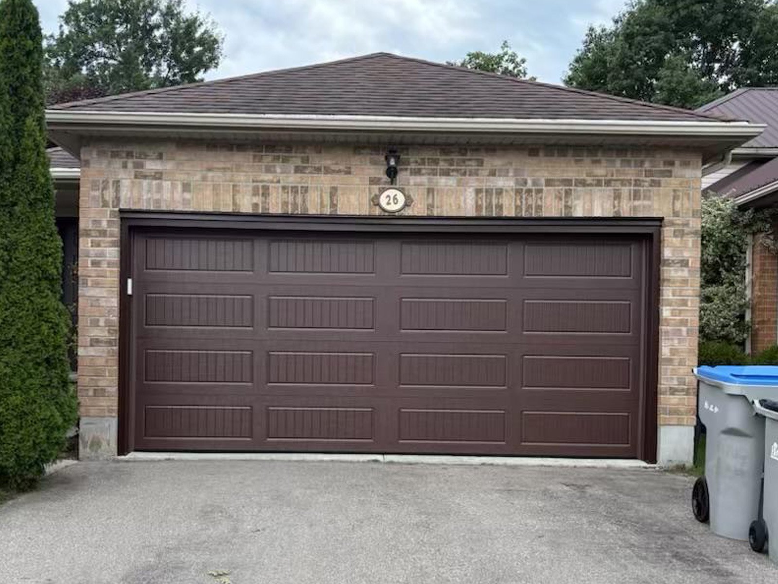 Insulated garage door